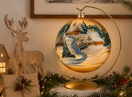 stor dekorativ julekugle til vindue og hjem